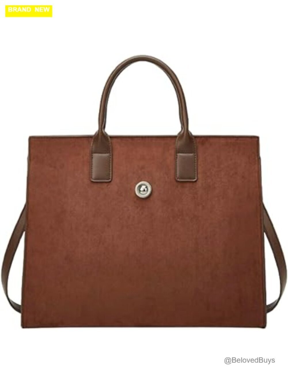 Suede Tote Handbag Shoulder Crossbody Bag Adjustable Strap Trendy